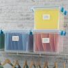 4 Pack 32 Quart Clear Plastic Storage Container with Gasket Lid, Blue