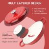 The enamel cast iron soup pot features a circular shower-style lid design and is suitable for various tools, such as ceramic, gas